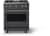 Cast Black with Brushed Brass Trim, Natural Gas