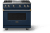 Slate Blue with Brushed Brass Trim, Liquid Propane