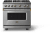 Stainless Steel with Brushed Brass Trim, Natural Gas