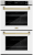 Satin Stainless Steel with White Matte Doors and Champagne Bronze Handles