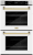 Satin Stainless Steel with White Matte Doors and Polished Gold Handles