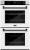 Satin Stainless Steel with White Matte Doors and Matte Black Handles