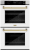 Stainless Steel with White Matte Doors and Champagne Bronze Handles