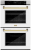 Stainless Steel with White Matte Doors and Polished Gold Handles