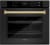 Black Stainless Steel with Polished Gold Handle
