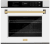 Satin Stainless Steel with White Matte Door and Polished Gold Handle