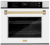 Stainless Steel with White Matte Door and Champagne Bronze Handle