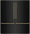 Black Stainless Steel Polished Gold Helix Handles