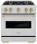 Satin Stainless Steel with Champagne Bronze Accents