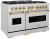 Satin Stainless Steel and Polished Gold Accents