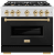 Black Matte Door and Polished Gold Accents