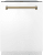 White Matte with Champagne Bronze Handle