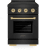 Black Stainless Steel with Champagne Bronze Accents