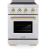 Satin Stainless Steel with Polished Gold Accents