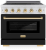 Black Matte Door and Polished Gold Accents