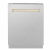 Satin Stainless Steel with Polished Gold Handle