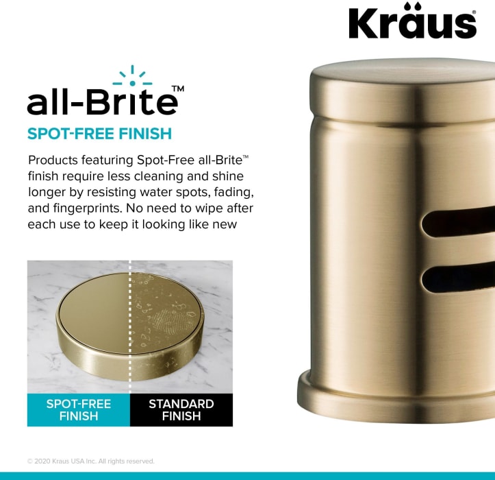 Kraus KAG1SFACB 2 ½ Inch Dishwasher Air Gap with Air Gap Kit, Solid