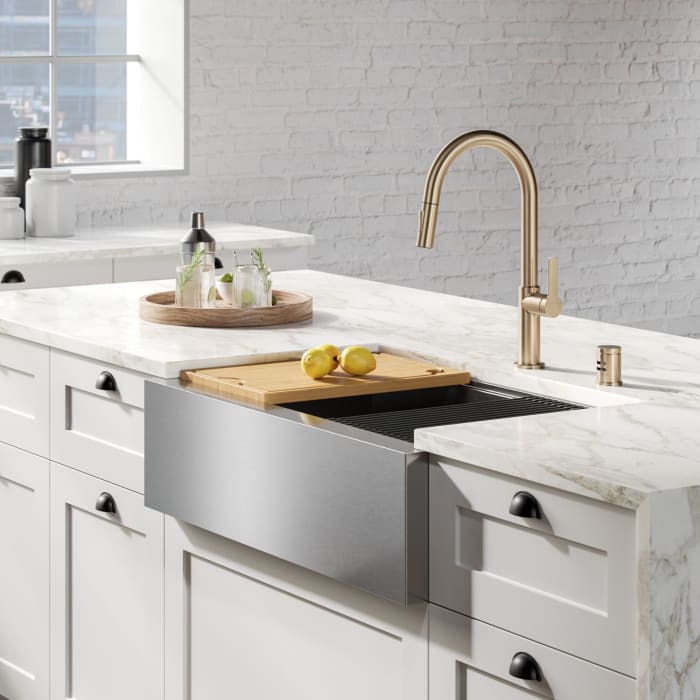 Kraus KAG1BG 2 ½ Inch Dishwasher Air Gap with Air Gap Kit, Solid Brass