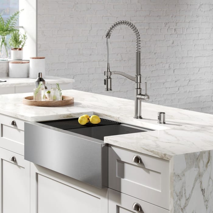 Kraus KAG2SFS 2 ½ Inch Dishwasher Air Gap with Air Gap Kit, Solid Brass