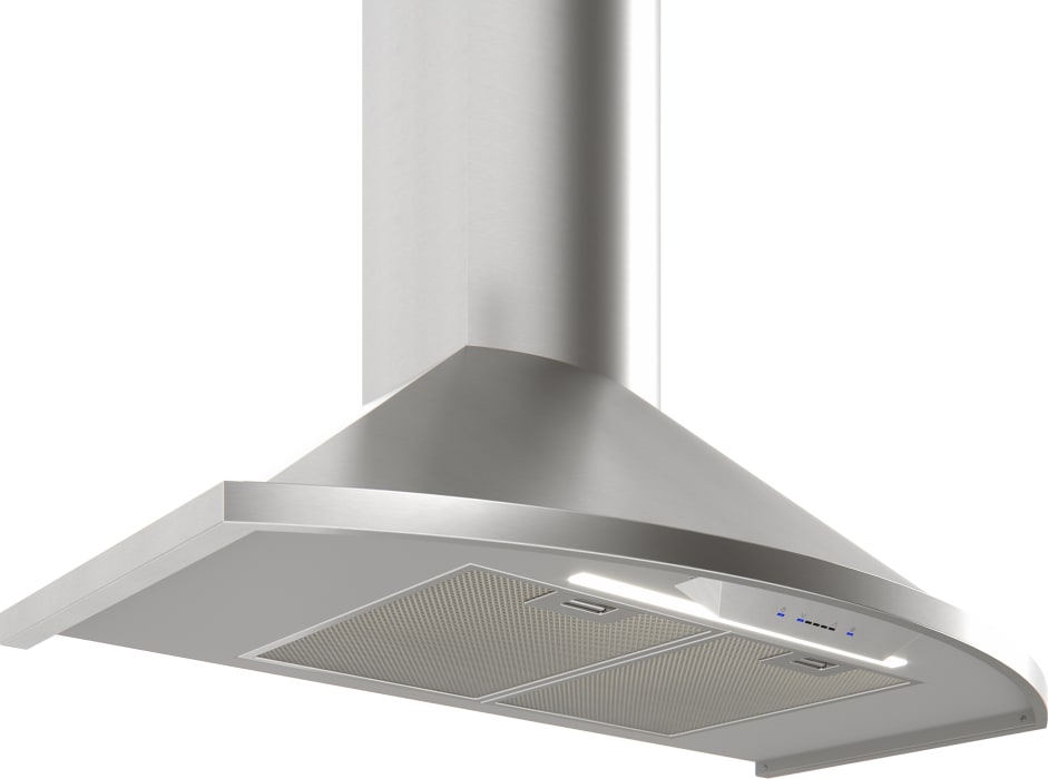 Zephyr ZSAM90DS 36 Inch Wall Mount Chimney Range Hood with 685 CFM