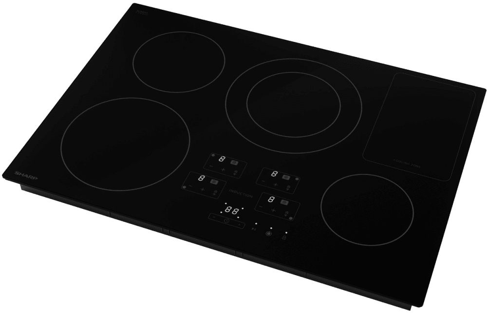 Sharp SDH3042DB 30 Inch Induction Cooktop with 4 Cooking Zones, Simmer Enhancer, Residual Heat
