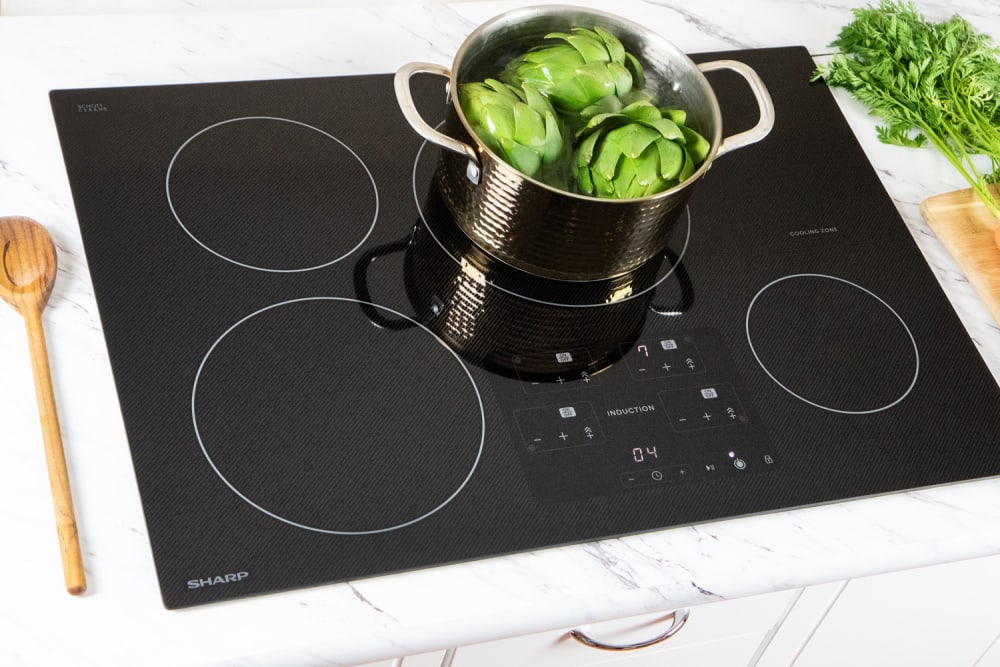 Sharp SDH3042DB 30 Inch Induction Cooktop with 4 Cooking Zones, Simmer