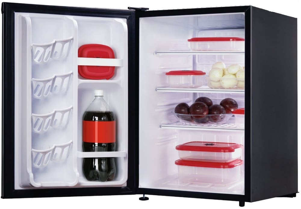 MicroFridge 26SM4R 2.6 cu. Ft. Compact Refrigerator with 3 Shelves, 2 Door Bins, 1 CanStor