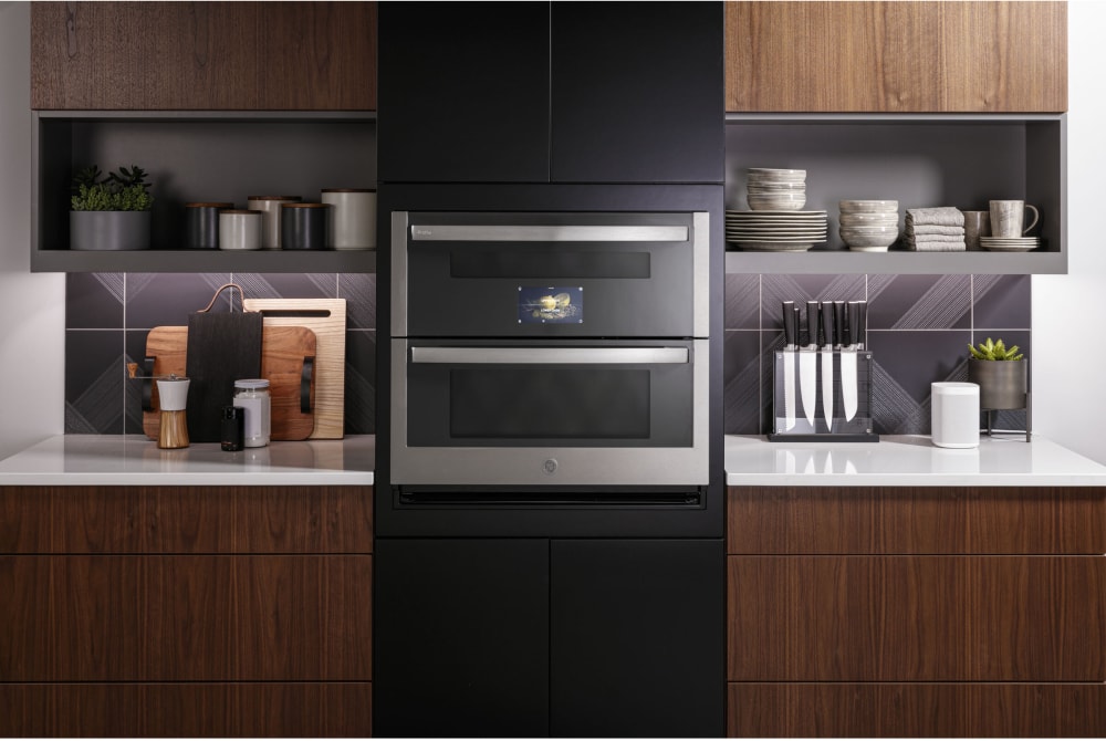 GE PTS9200SNSS 30 Inch Double Smart Wall Oven with Twin Flex 5.0 Cu. Ft