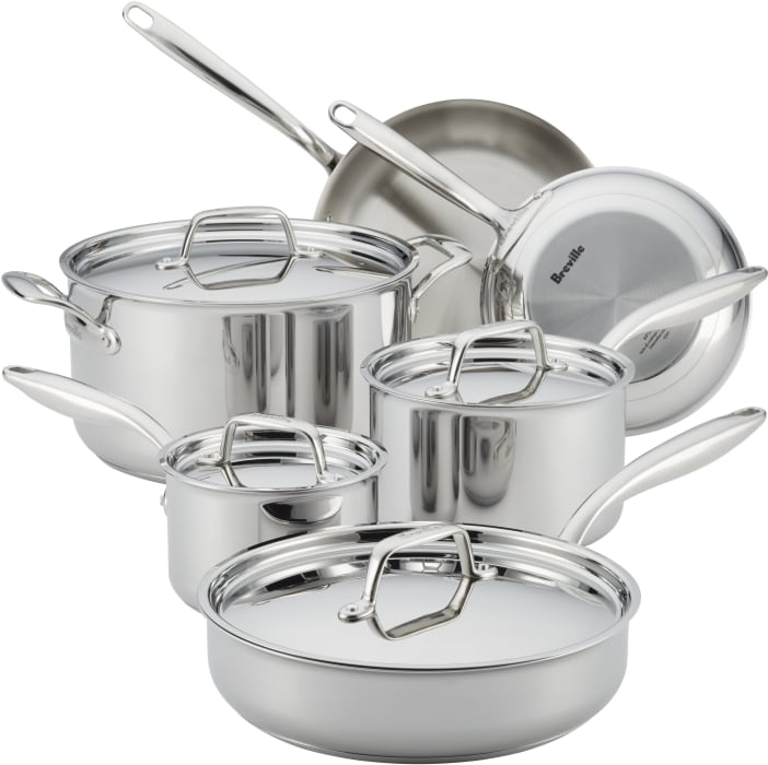 Breville 32064 Thermal Pro™ Clad Stainless Steel Cookware Set with Oven
