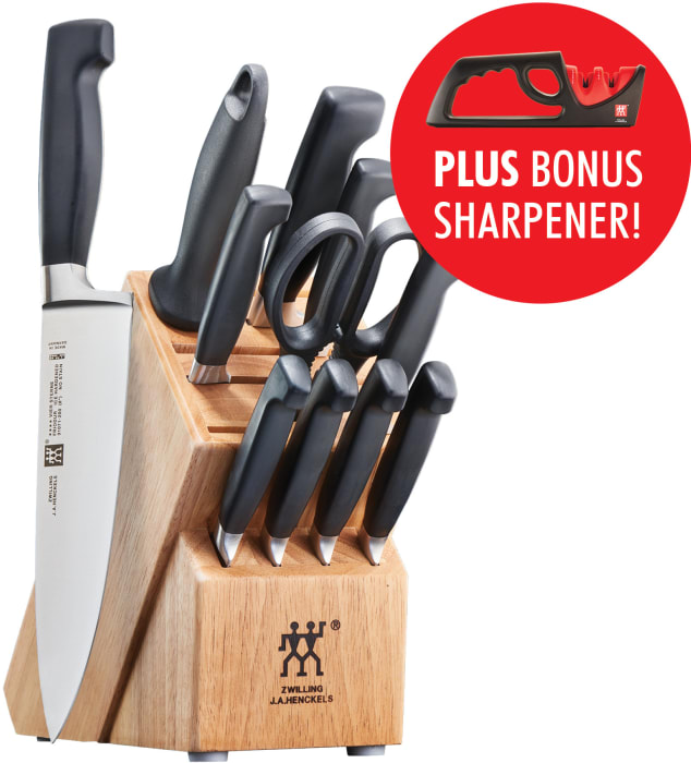 Zwilling J A Henckels 35740013 Four Star 13 Piece Knife Block Set With Full Bolsters High Carbon Stainless Steel Ice Hardened Blades Hand Wash Only And Manufactured In Germany