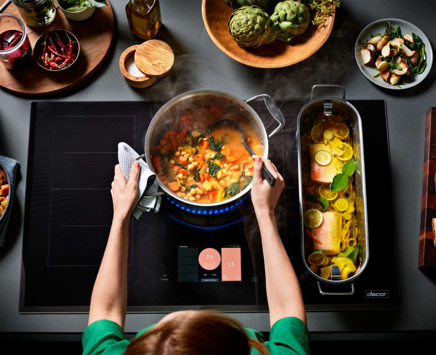 Dacor DTI36M977BB 36 Inch Smart Induction Cooktop with iQ Kitchen, Flex