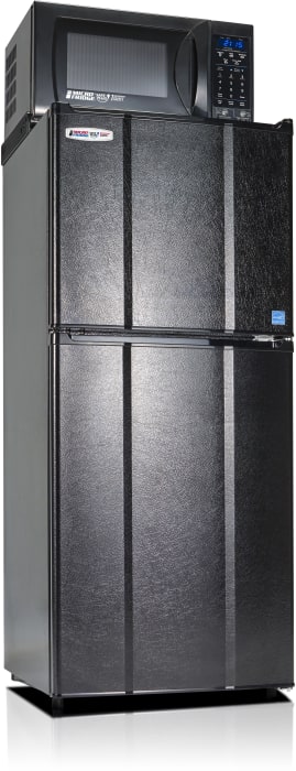 Microfridge 48mf47d1x 4 8 Cu Ft Compact Refrigerator With Frost Free Freezer Crisper Drawer 700 Watt Microwave 1st Defense Smoke Sensor Safe Plug Technology And Usb Outlet Charging Station Black