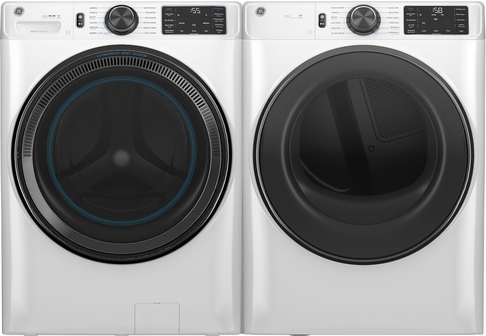 GE GEWADRGVWW655SS Side-by-Side Front Load Washer and Gas Dryer