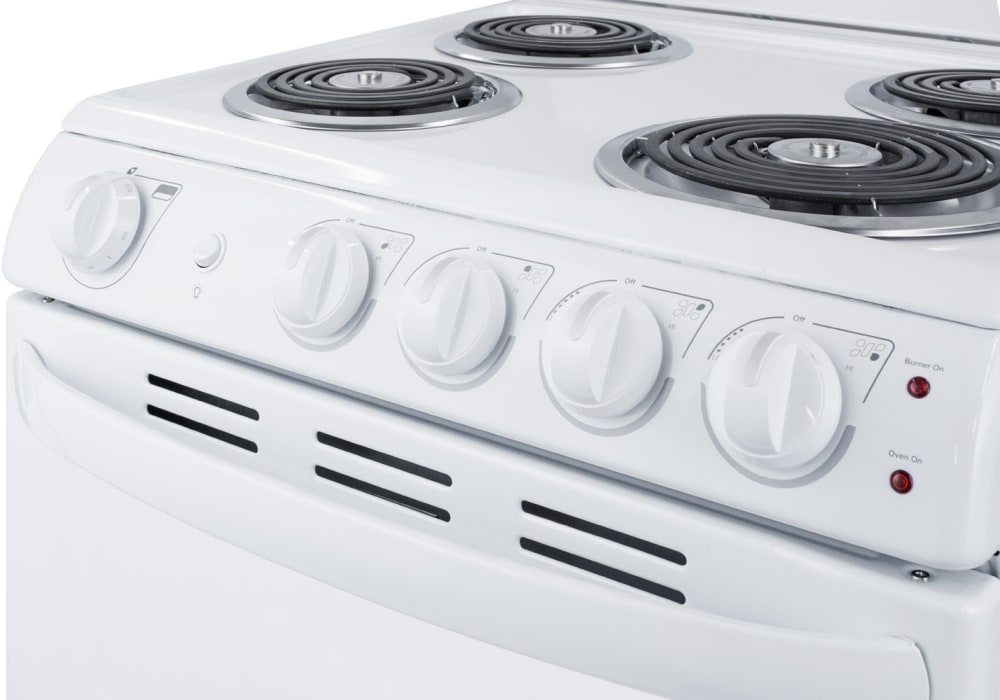 Summit RE203W 20 Inch Freestanding Electric Range with 4 Coil Elements