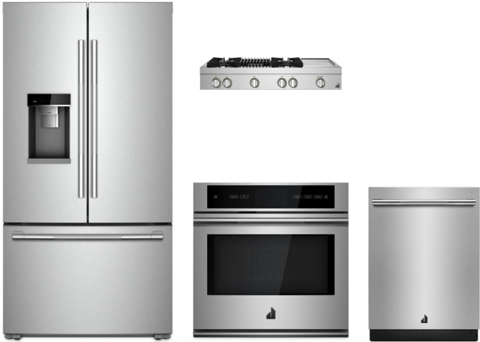 Jennair Jarectwodw6 4 Piece Kitchen Appliances Package With French Door Refrigerator And Dishwasher In Stainless Steel