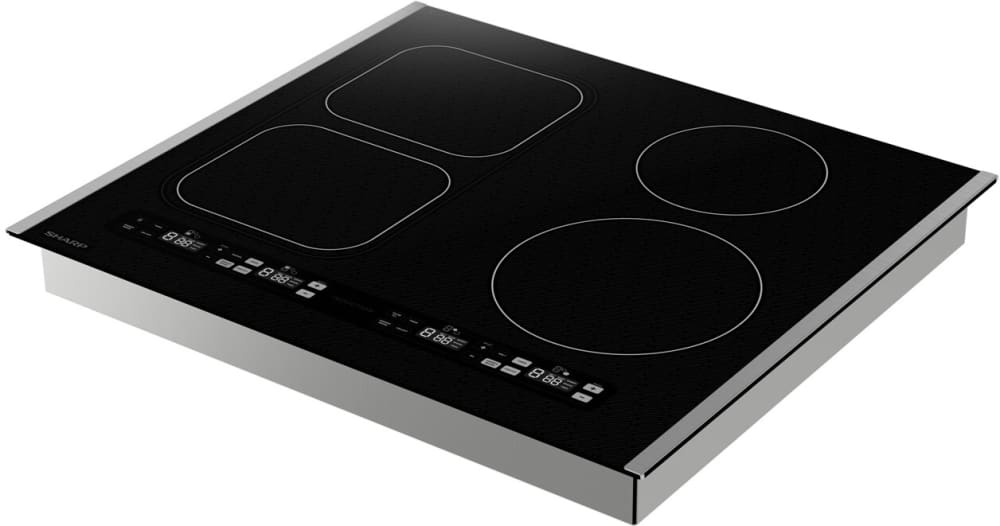 Sharp SCH2443GB 24 Inch Induction Cooktop with 4 Cooking Zones, Bridge