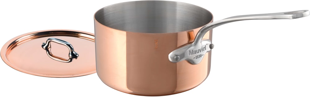 Mauviel 611017 M'150S 1-9/10 Quart Sauce Pan and Lid with Copper