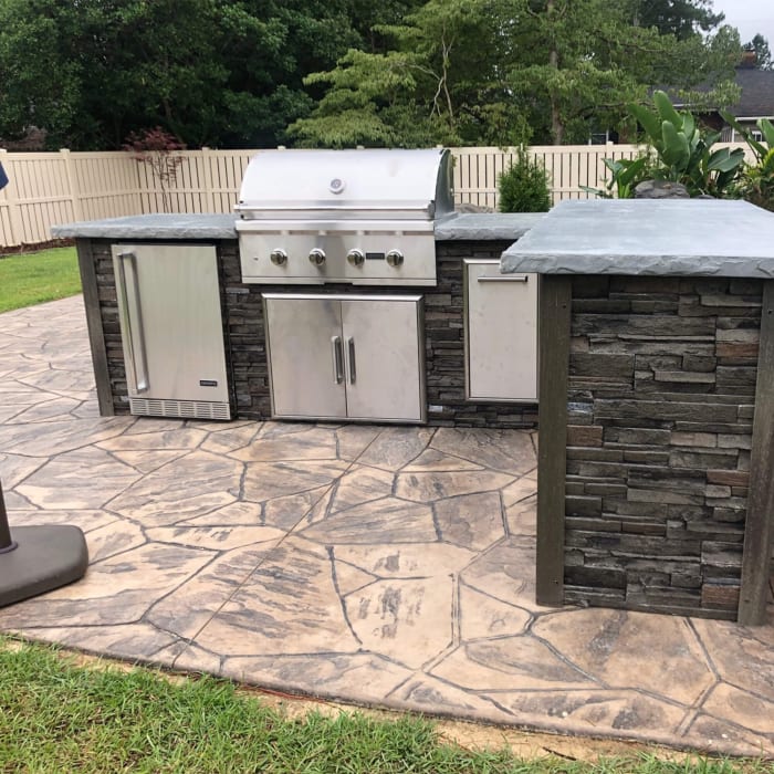 Coyote RTACG8SG 8' Outdoor Kitchen Island (Appliances Not Included