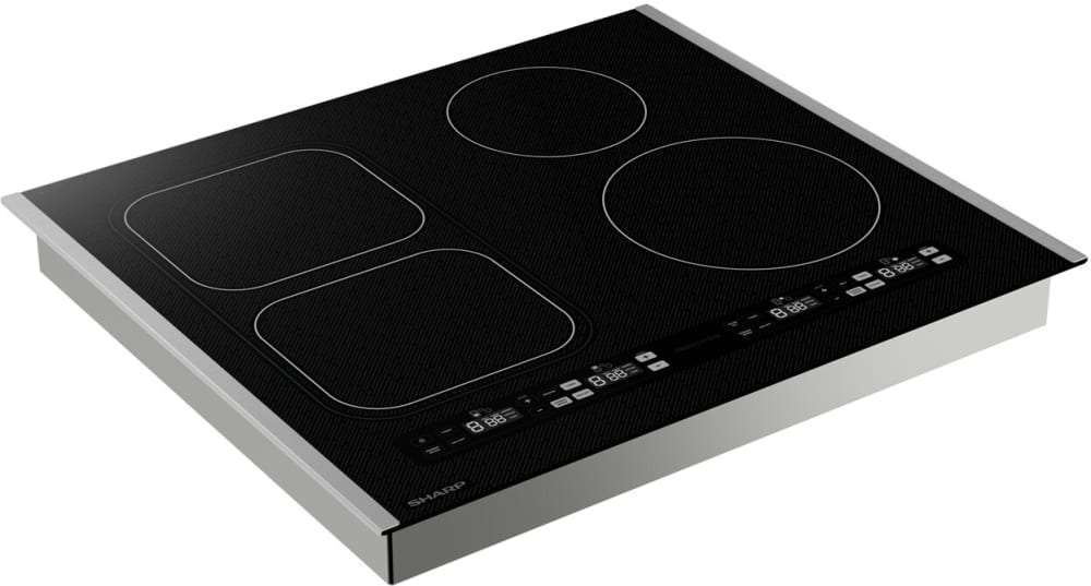 Sharp SCH2443GB 24 Inch Induction Cooktop with 4 Cooking Zones, Bridge