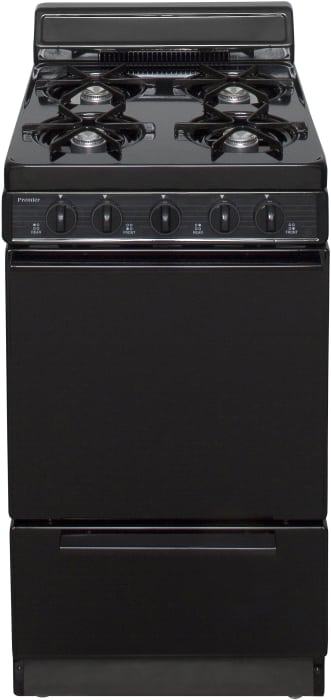 Premier 20-in 4 Burners 2.4-cu ft Freestanding Electric Range (Black) in  the Single Oven Electric Ranges department at
