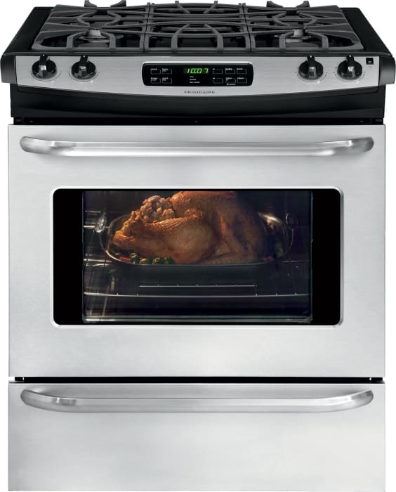 Frigidaire Ffgs3025ps 30 Inch Slide In Gas Range With Multiple Broil Options Power Clean Storage Drawer Quick Clean Delay Clean Auto Oven Shut Off 4 5 Cu Ft Capacity 4 Sealed Burners Ready Select Controls And