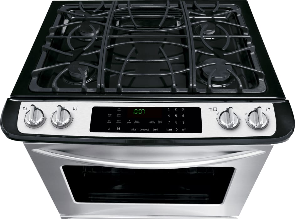 Frigidaire FGGS3065PF 30 Inch Slidein Gas Range with 4 Sealed Burners