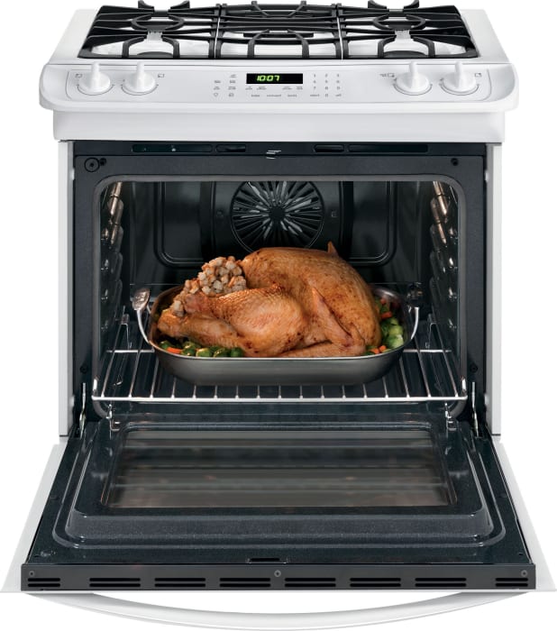 Frigidaire FGGS3065PW 30 Inch Slidein Gas Range with 4 Sealed Burners