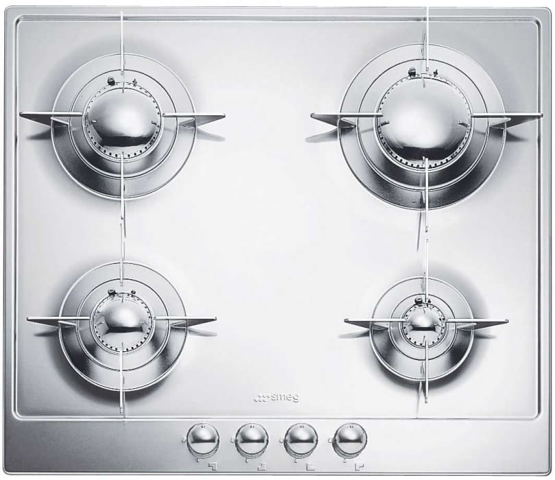 Smeg PU64 24 Inch Gas Cooktop with 4 Sealed Burners, 1 Rapid Burner