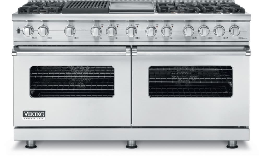 Viking VDSC5606GQBR 60 Inch Pro-Style Dual-Fuel Range with 6 VSH