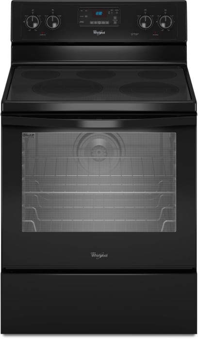Whirlpool Wfe540h0ab 30 Inch Freestanding Smoothtop Electric Range With 4 Radiant Elements Warm Zone 6 2 Cu Ft Timesavor Convection Oven Self Cleaning And Storage Drawer Black