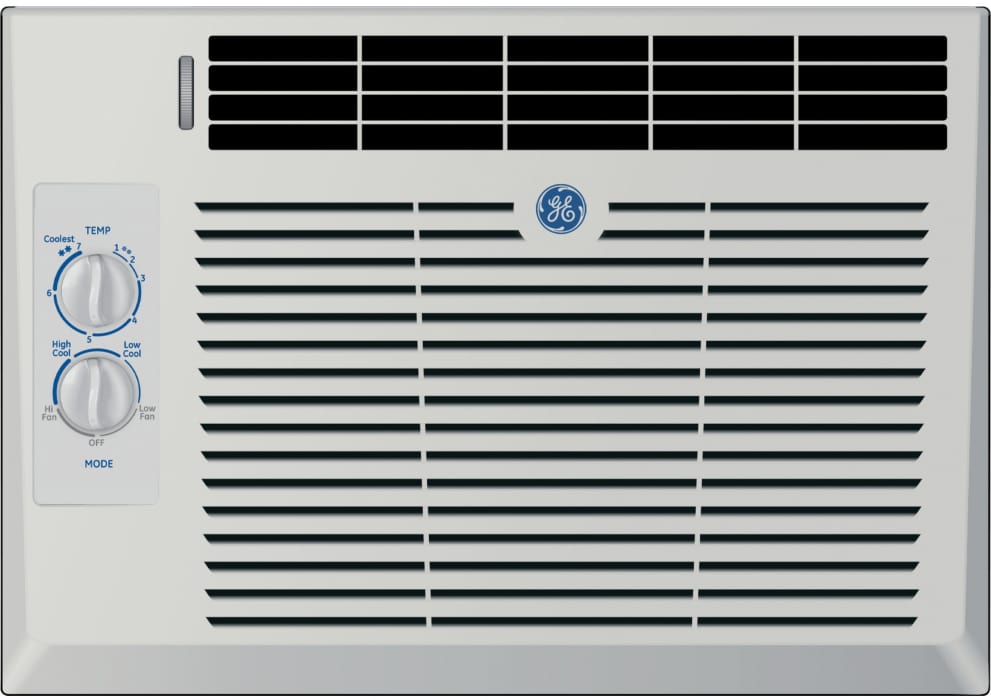 Ge Aev05lq 5 050 Btu Window Air Conditioner With R 410a Refrigerant 9 7 Eer 120 Cfm Ez Mount Window Kit 2 Cooling And 2 Fan Options And Fixed Chasis
