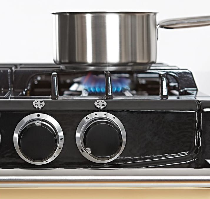 AGA ATC2DFCLT 24 Inch Freestanding Dual Fuel Range with 4 Sealed Burners, Double Oven