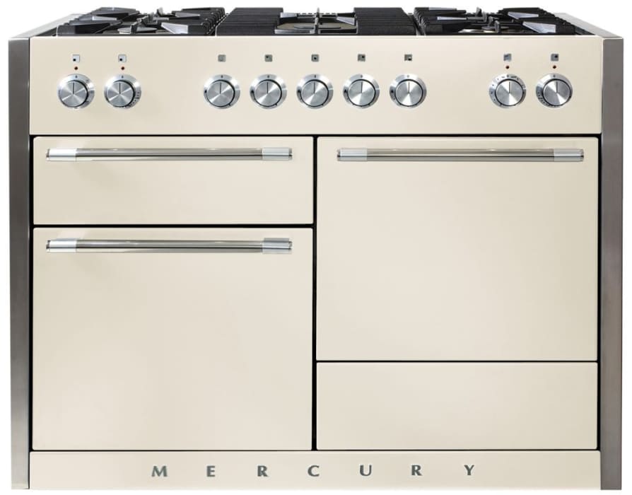Aga Amc48dfivy 48 Inch Dual Fuel Range With 5 Sealed Gas Burners 6 0 Cu Ft Total Oven Capacity Storage Drawer True European Convection Glide Out Broiler 7 Cooking Modes Hi Fi Knob Controls