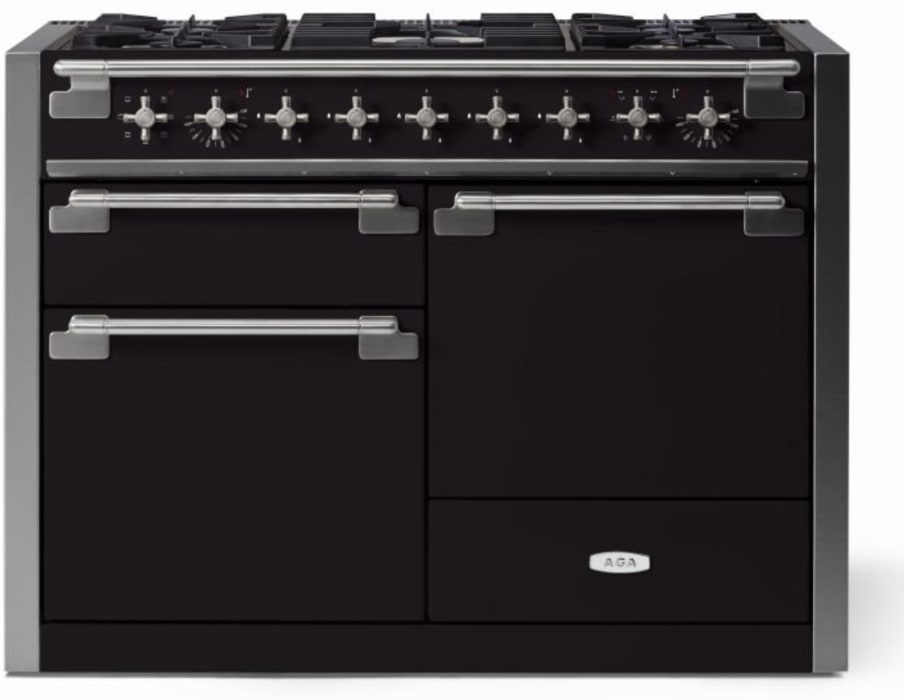 AGA AEL481DFABMBL 48 Inch Freestanding Dual Fuel Range with 5